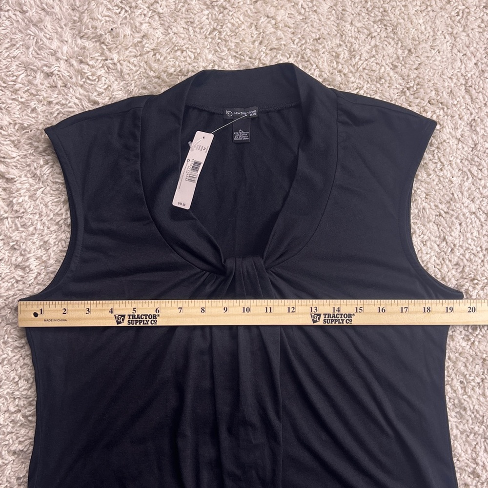 NEW DIRECTIONS BLACK BLOUSE PETITE LARGE NWT - Picture 13 of 13